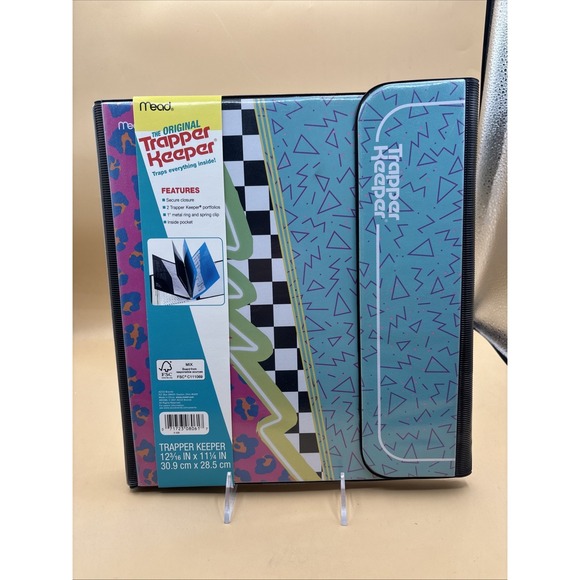 NEW Trapper Keeper Binder Retro Color Portfolio Folder  Mead 12 3/16" x 11 1/4" - Picture 1 of 14